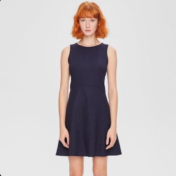TheoryNikay Fit & Flare Dress Navy Wool 6